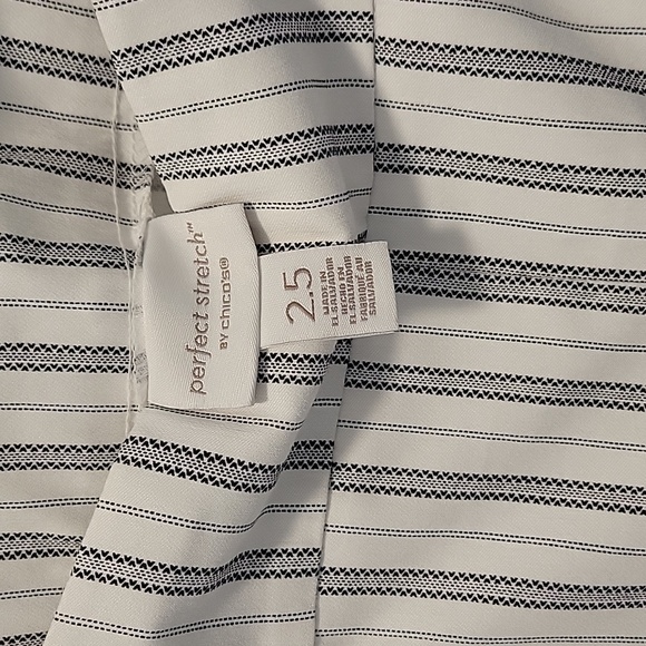 Ladies black and white stripped ankle length pants - Picture 4 of 6